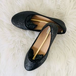 FITFLOP Varya Glitter Ballerinas - Black
